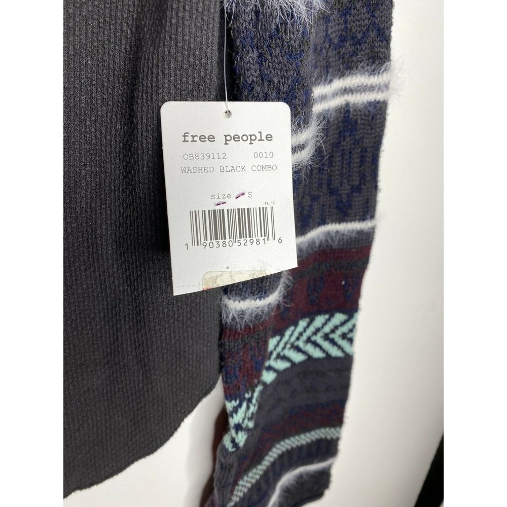 Free People Thermal Size S NEW Fairground Thermal Long Sleeve Top Multicolor - Picture 6 of 9